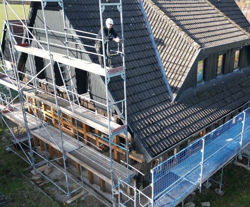 Das Gerüst steht - es kann los gehen!